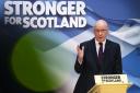 Newly elected leader of the Scottish National Party (SNP) John Swinney delivers his acceptance speech (Jane Barlow/PA)
