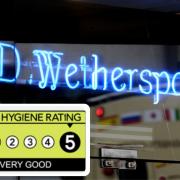 See the hygiene rating for the Wetherspoons in South East London