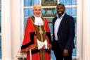 Mayor Councillor Leo Fletcher with Leader of the Royal Borough of Greenwich, Councillor Okereke.