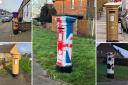 A collection of images of postboxes repainted over the last few weeks