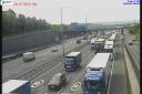 A crash on the M25 at junction J1A has led to traffic this morning with one lane being closed.