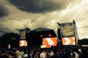 The clouds descended over the main stage on Saturday afternoon