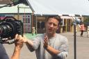 Jamie Oliver at Charlton Manor primary school filming the C4 documentary - 'SugarRush' - “declaring war on sugar” and demanding an extra tax on sugary drinks