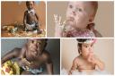 Some of the babies Sandra Cullen has photographed during 'cake smash' first birthday celebrations
