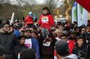 The Ahmadiyya Muslim Youth Association at a 10k fun run in Manchester's Heaton Park