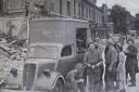 An emergency food van following the bomb blast in Albemarle Road, Beckenham: Photo supplied by Bromley Central Library