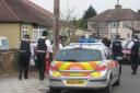 Police arrive in Ethelbert Road