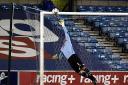 David Forde tips Wilfried Zaha's shot over. PICTURES BY EDMUND BOYDEN.