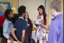 Essex TV star Amy Childs visits young carers in Orpington