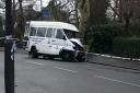Five people have been taken to hospital after a minibus crashed in Grove Park this morning.