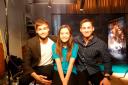 Douglas Booth and Logan Lerman , with Lily Donnelly