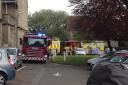 Three fire engines arrived for what pupils thought was only a drill (pic by Emma Rossiter).