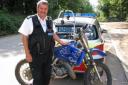 PC Laidlow with one of the seized bikes 