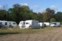 Travellers have gathered at the Blue Circle site in Bromley Common