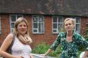 Lib Dem candidate for Deptford, Tamora Langley and beekeeper Camilla Goddard