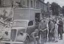 An emergency food van following the bomb blast in Albemarle Road, Beckenham: Photo supplied by Bromley Central Library