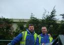 Reuse and recycle centre staff Danny Scott and Andy Johnson