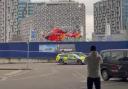An air ambulance at the O2 Arena after a horror knife attack