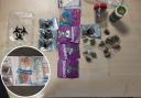 Photos of cash and drugs seized by New Cross SNT