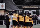 Cray Wanderers in a huddle before kick off