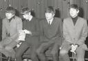 Fab Four get ready for concert at Lewisham Odeon, December 1963