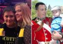 Jack Rigby and his mum Rebecca /  Lee Rigby in April 2011 with son Jack age 7 months