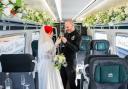 The couple met and married on a train.