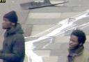 CCTV of Michael Adebolajo and Michael Adebowale as they speak to a member of the public, which has been shown in court during the trial of the two who stand accused of the murder of Fusilier Lee Rigby