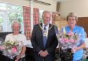 Mayor of Bromley with Sue Rogers and Judith Parry, Co-ordinators of The Link Community Cafe
