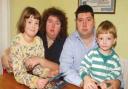 Heather, Andrea, Paul and Andrew Gallagher have been left devastated by the death of little Paul	BR5976/A