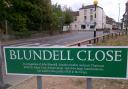 The new Blundell Close road sign - picture courtesy of Tony Lathey