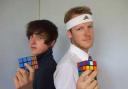 Rubik's expert Jordan Burns with Dan