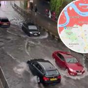 Recent flooding in London /  London flood risk map 2030 / NASA