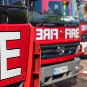 Fire engines stock image