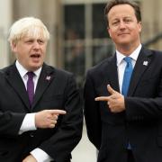 File photo dated 24/08/12 of the then Mayor of London Boris Johnson (left) with the then Prime Minister David Cameron during the lighting of the Paralympic Cauldron in Trafalgar Square, central London (image: PAMedia)