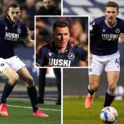 Top tier - Jed Wallace (inset) has praised Millwall defenders Murray Wallace (left) and Shaun Hutchinson (right) as two of the best in the league