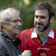 Director Ken Loach on set with Eric Cantona for Looking For Eric