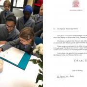 West Lodge students receive a letter from the Queen two days after her death.