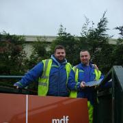 Reuse and recycle centre staff Danny Scott and Andy Johnson