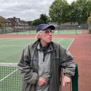 Clive Richardson, the chairperson of Chislehurst Lawn Tennis Club, shown outside the entrance of the club