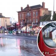 Which bus routes are being affected by the Lee Green flooding in Eltham Road