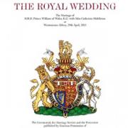 The front and back covers of the official souvenir wedding programme for the wedding of Prince William and Kate Middleton