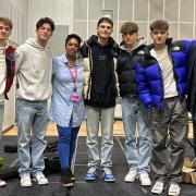 Students at a Bromley college received a visit from popular TikTok boyband Here At Last