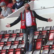 Charlton Athletic owner Thomas Sandgaard in the stands at The Valley