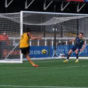 Dajon Golding completes the scoring with Cray Wanderers fifth goal against Horsham
