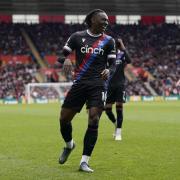 Eberechi Eze celebrates scoring  one of two goals for Crystal Palace against Southampton at St Mary's