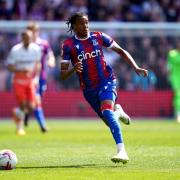 Crystal Palace winger Michael Olise playing in the win over West Ham