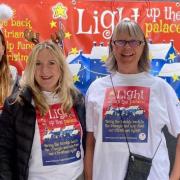Catherine, Louise and Jane from the Light up the Palace team trying to bring Christmas lights back to the area