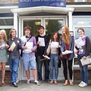 Students from Bexley Grammar School celebrate
