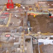 Drone footage shows new leisure centre being built